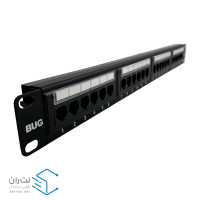 قیمت و خرید پچ پنل 24 پورت Cat6 UTP باگ - BUG - قیمت و فروش | نت ران، راهی ساده‌تر